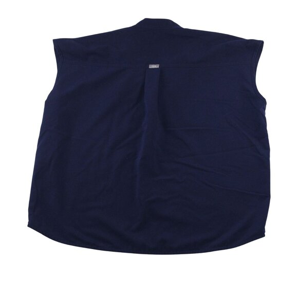 Figs XL Rafaela Navy Blue Sleeveless Scrub Top Vest Medical Nurse Vet EMS - Picture 2 of 10